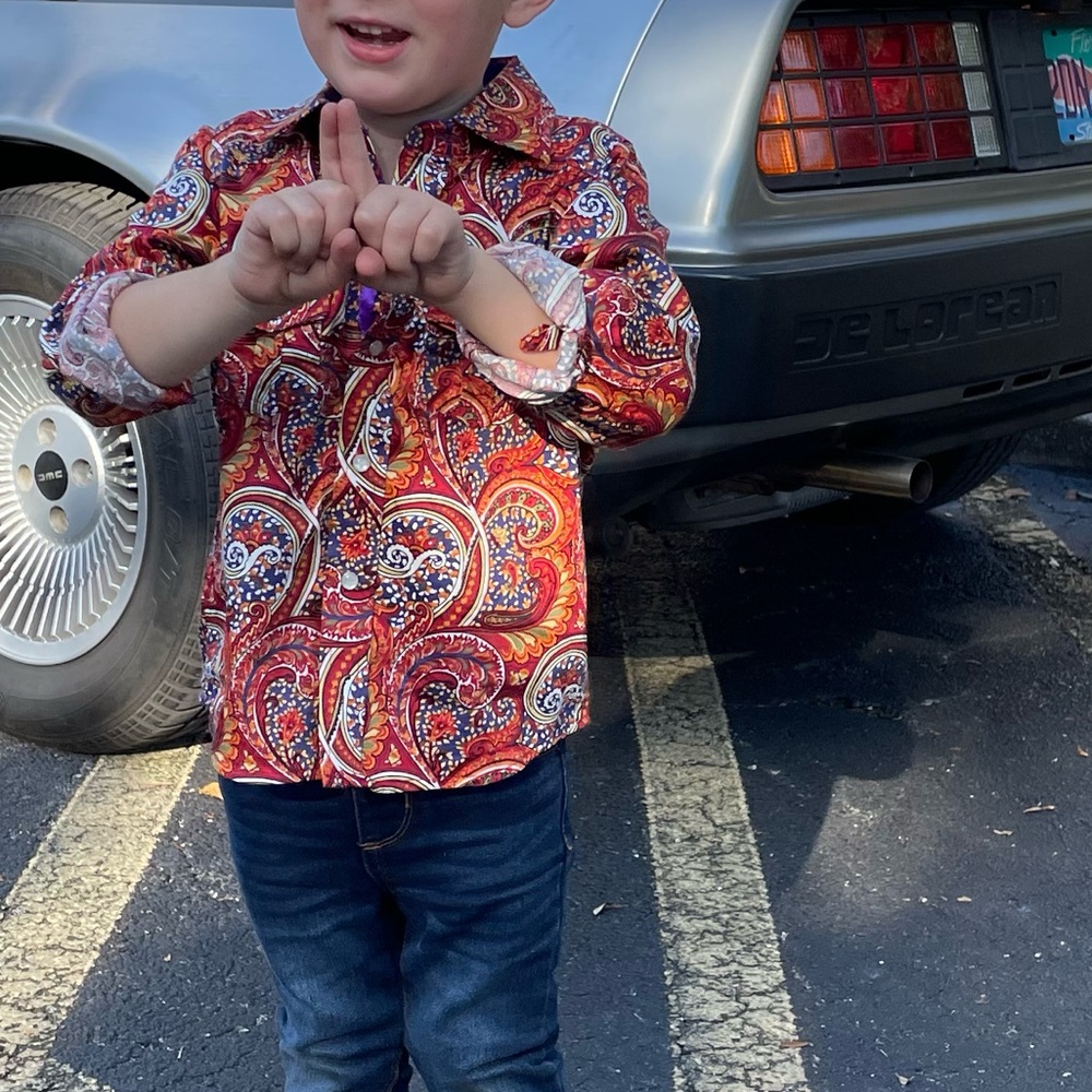 Groovy Paisley cowboy button down shirt